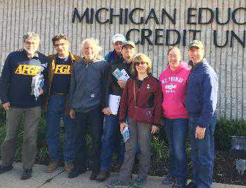 Local 3908 gets out the vote in Dexter, MI