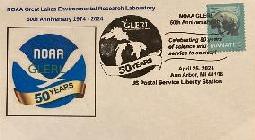 Philatelic souvenirs at GLERL's 50th anniversary Gala
