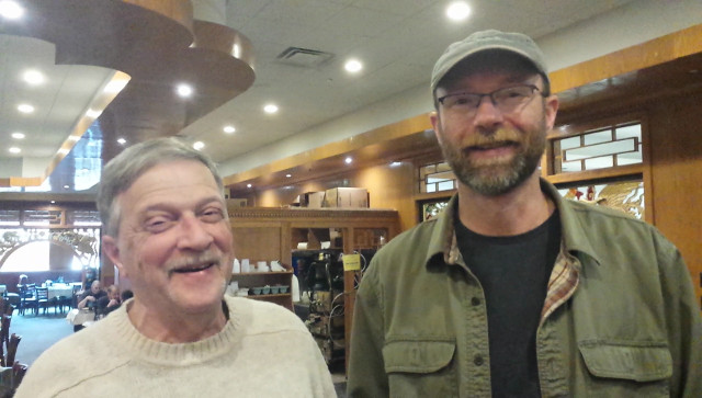 Nathan Hawley and Mark Rowe at retirement of NOAA-GLERL's Ron Muzzi