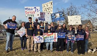Local 3908 members at rally in Ann Arbor on Mar.13th